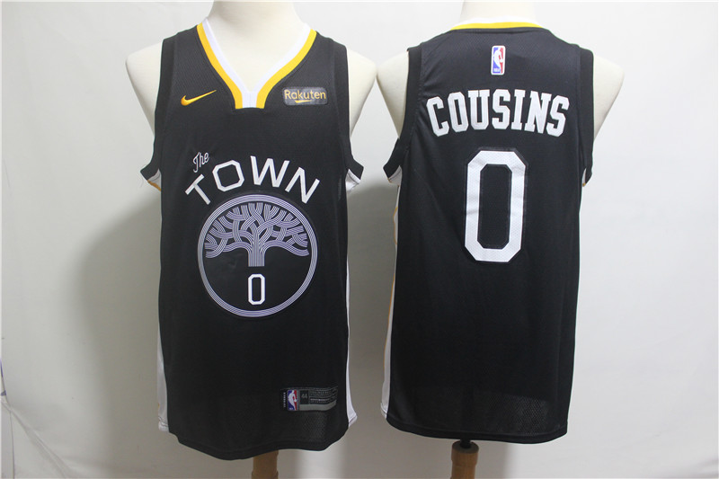 Nike Warriors 0 DeMarcus Cousins Black 2018-19 City Edition Nike Swingman Jersey