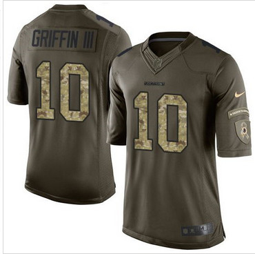 Nike Washington Redskins #10 Robert Griffin III Green Men's Stitched NFL Limited Salute to Service Jersey Nike Washington Redskins #10 Robert Griffin III Green Men's Stitched NFL Limited Salute to Service Jersey