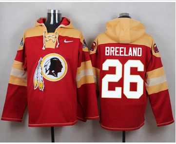 Nike Washington Redskins #26 Bashaud Breeland Burgundy Red Player Pullover NFL Hoodie Nike Washington Redskins #26 Bashaud Breeland Burgundy Red Player Pullover NFL Hoodie