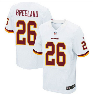 Nike Washington Redskins #26 Bashaud Breeland White Men's Stitched NFL Elite Jersey