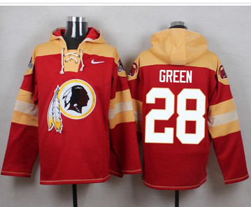 Nike Washington Redskins #28 Darrell Green Burgundy Red Player Pullover NFL Hoodie