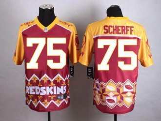 Nike Washington Redskins #75 Brandon Scherff Burgundy Red Men's Stitched NFL Elite Noble Fashion Jersey
