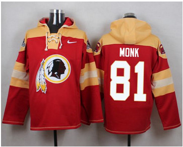 Nike Washington Redskins #81 Art Monk Burgundy Red Player Pullover NFL Hoodie