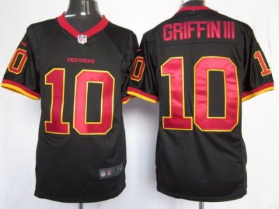 2012 NEW NFL Washington Redskins 10 Robert Griffin III Black Jerseys(Game)