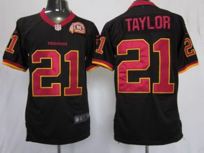 2012 NEW NFL Washington Redskins 21 Sean Taylor Black Jerseys W 80TH Patch(Game)