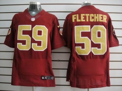 NEW Washington Redskins 59 London Fletcher Red 80th M&n Jerseys (Elite)