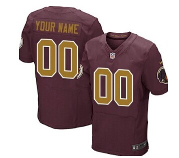 Nike Washington Redskins Customized Red With Gold Elite Jersey Nike Washington Redskins Customized Red With Gold Elite Jersey