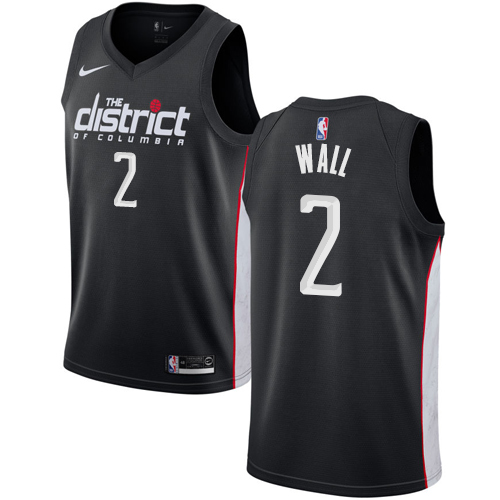 Nike Wizards #2 John Wall Black NBA Swingman City Edition 2018 19 Jersey