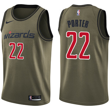 Nike Wizards #22 Otto Porter Green Salute to Service NBA Swingman Jersey