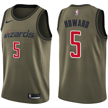 Nike Wizards #5 Juwan Howard Green Salute to Service NBA Swingman Jersey