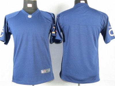NEW Youth Chicago Bears Blank Blue Portrait Fashion Game Jerseys