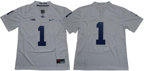 Nittany Lions #1 White Limited Stitched NCAA Jersey Nittany Lions #1 White Limited Stitched NCAA Jersey