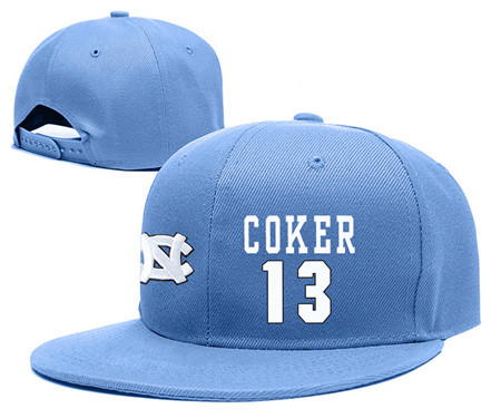 North Carolina Tar Heels 13 Kanler Coker Blue College Basketball Adjustable Hat