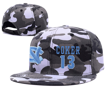 North Carolina Tar Heels 13 Kanler Coker Gray Camo College Basketball Adjustable Hat North Carolina Tar Heels 13 Kanler Coker Gray Camo College Basketball Adjustable Hat
