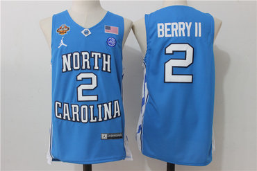 North Carolina Tar Heels 2 Joel Berry II Blue College Basketball Jersey
