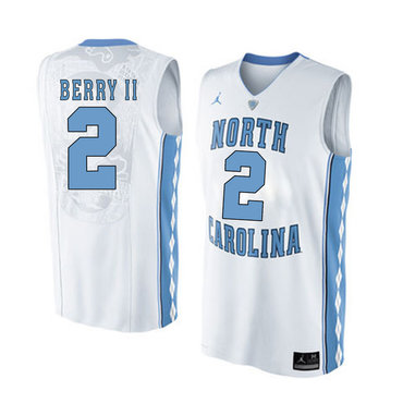 North Carolina Tar Heels 2 Joel Berry II White College Basketball Jersey