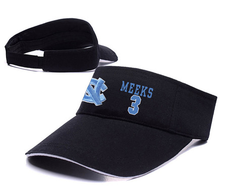 North Carolina Tar Heels 3 Kennedy Meeks Black College Basketball Adjustable Visor
