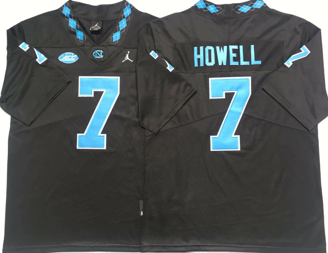 North Carolina Tar Heels 7 Sam Howell Black College Football Jersey North Carolina Tar Heels 7 Sam Howell Black College Football Jersey