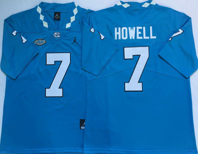 North Carolina Tar Heels 7 Sam Howell Blue College Football Jersey North Carolina Tar Heels 7 Sam Howell Blue College Football Jersey