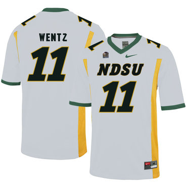 North Dakota State Bison 11 Carson Wentz White College Football Jersey North Dakota State Bison 11 Carson Wentz White College Football Jersey