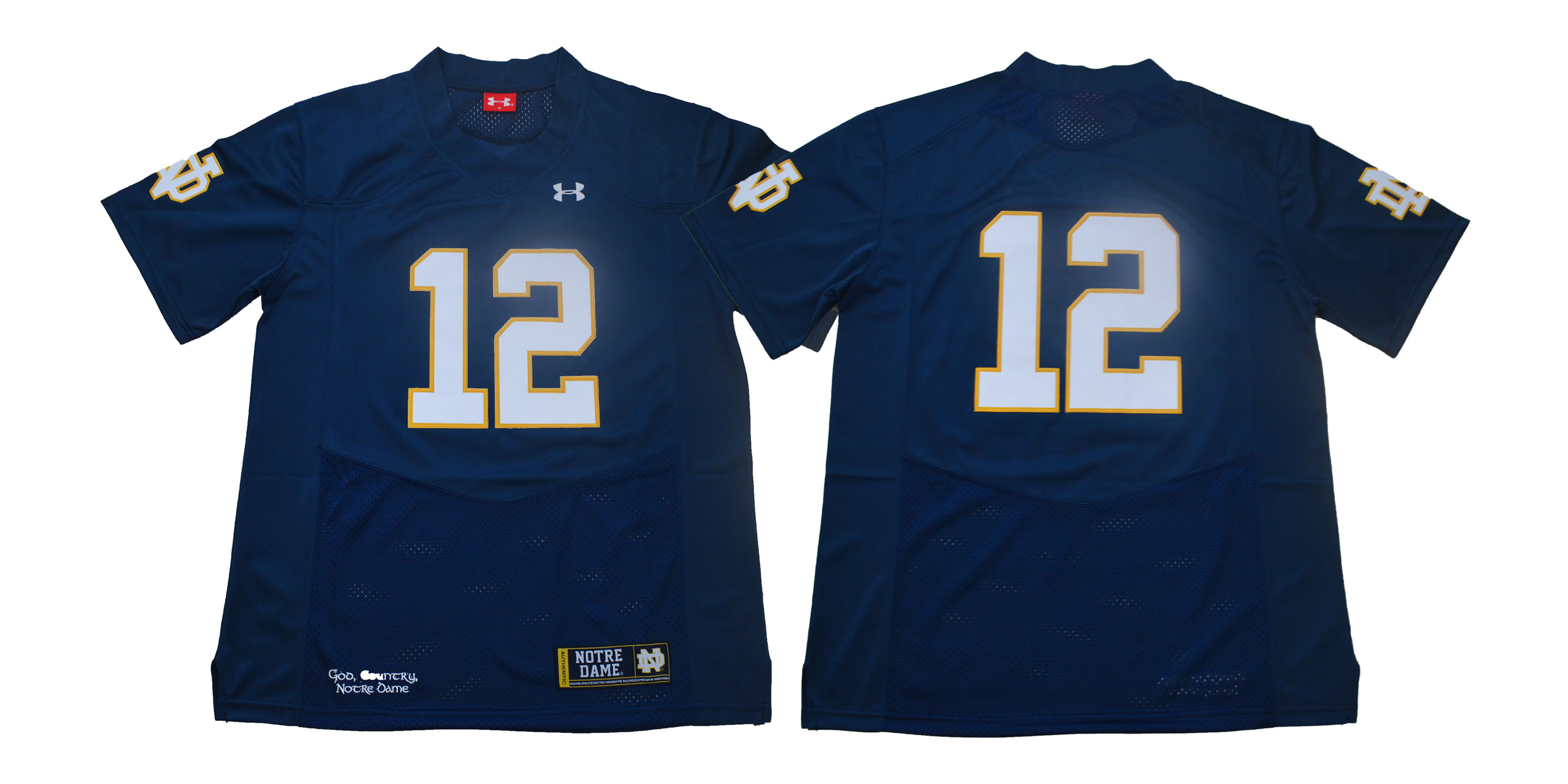 Notre Dame Fighting Irish #12 Blue Under Armour College Football Jersey Notre Dame Fighting Irish #12 Blue Under Armour College Football Jersey