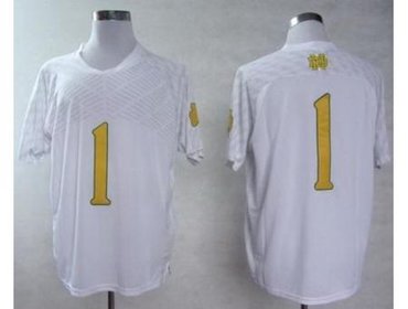 Notre Dame Fighting Irish 1 Louis Nix III White Techfit College Football NCAA Jerseys Notre Dame Fighting Irish 1 Louis Nix III White Techfit College Football NCAA Jerseys