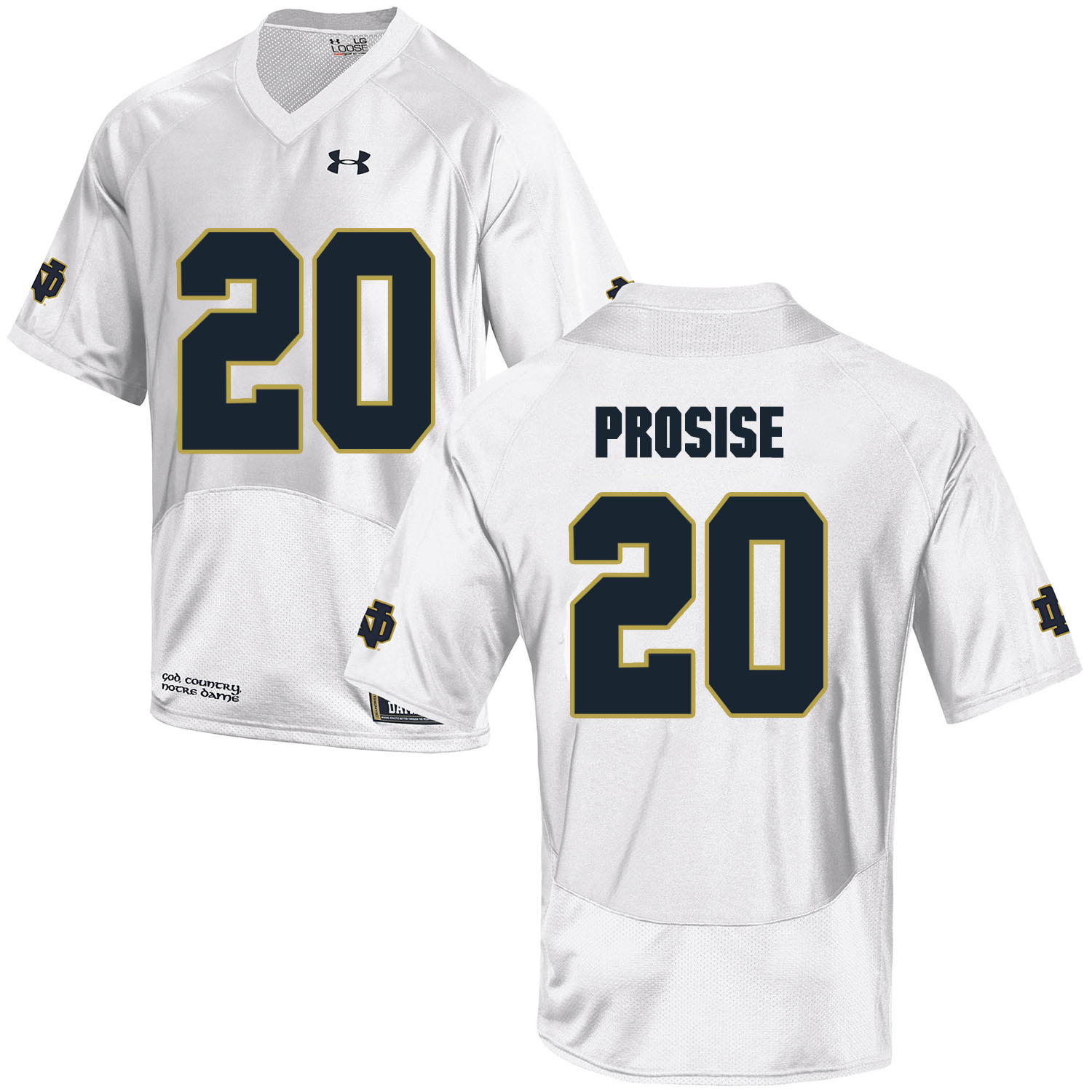 Notre Dame Fighting Irish 20 C.J. Prosise White College Football Jersey Notre Dame Fighting Irish 20 C.J. Prosise White College Football Jersey