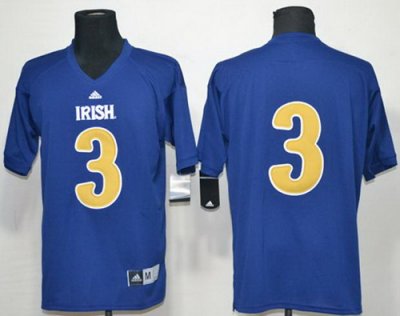Notre Dame Fighting Irish 3 Joe Montana Blue College Football NCAA Jerseys