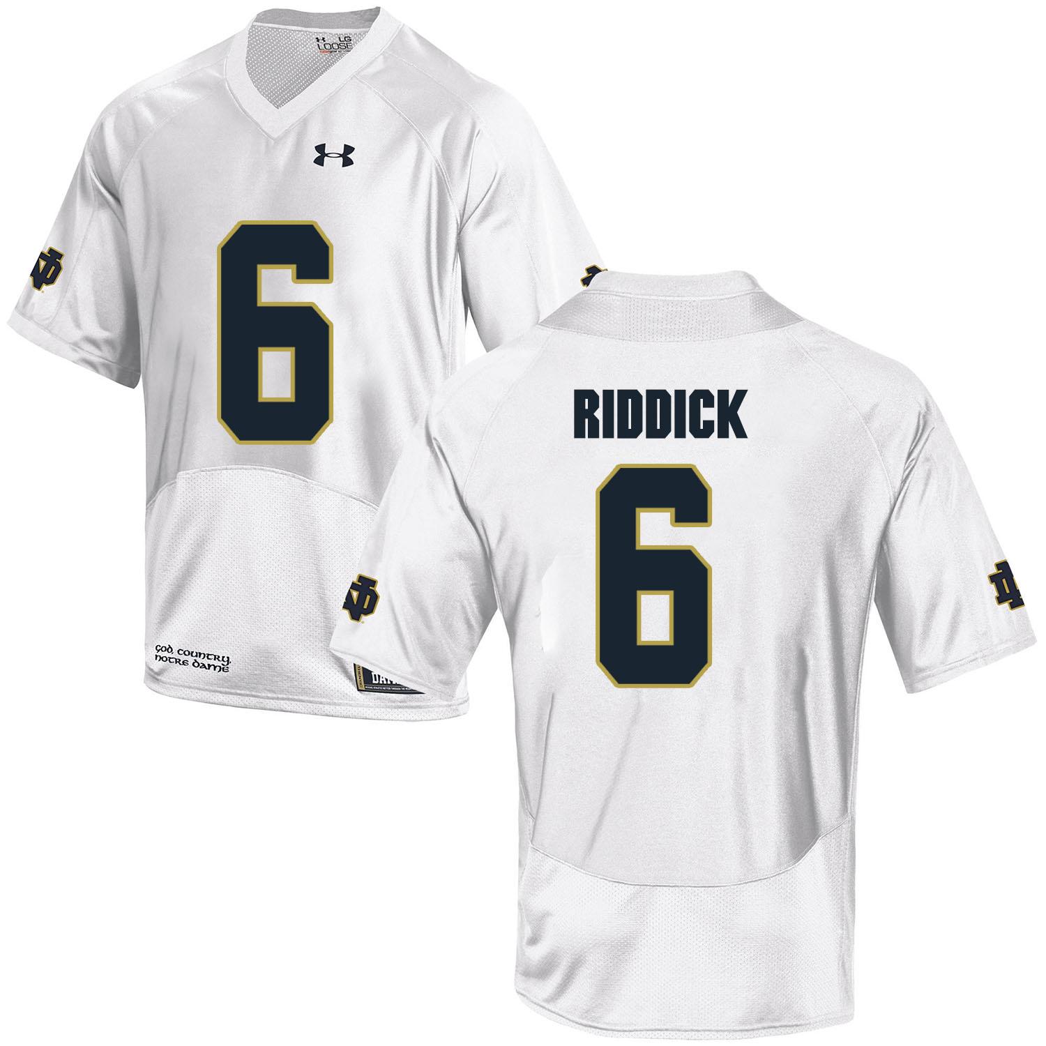 Notre Dame Fighting Irish 6 Theo Riddick White College Football Jersey Notre Dame Fighting Irish 6 Theo Riddick White College Football Jersey