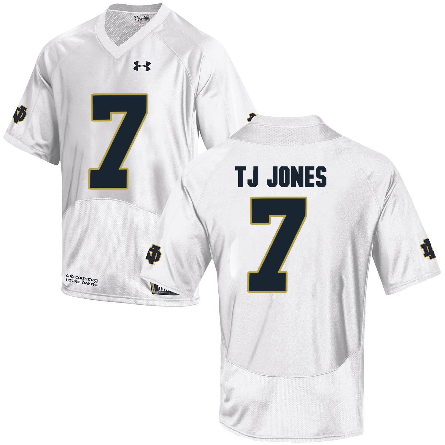 Notre Dame Fighting Irish 7 TJ Jones White College Football Jersey Notre Dame Fighting Irish 7 TJ Jones White College Football Jersey