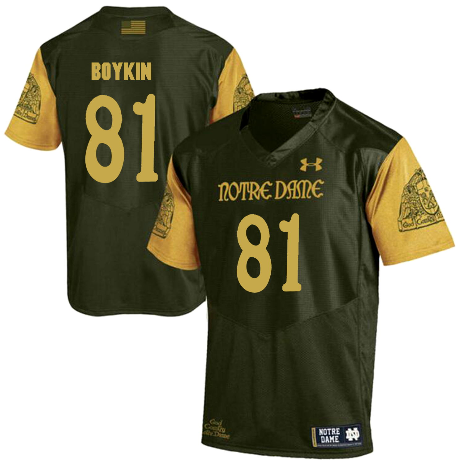 Notre Dame Fighting Irish 81 Miles Boykin Olive Green College Football Jersey Notre Dame Fighting Irish 81 Miles Boykin Olive Green College Football Jersey