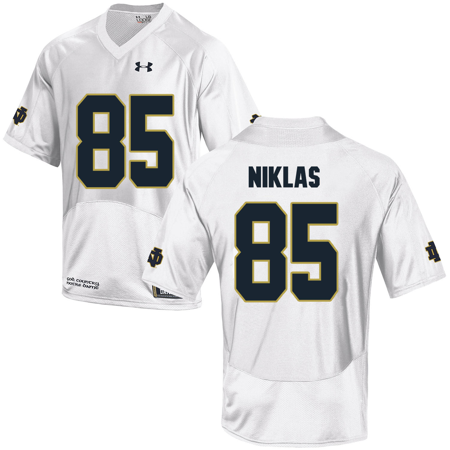 Notre Dame Fighting Irish 85 Troy Niklas White College Football Jersey Notre Dame Fighting Irish 85 Troy Niklas White College Football Jersey