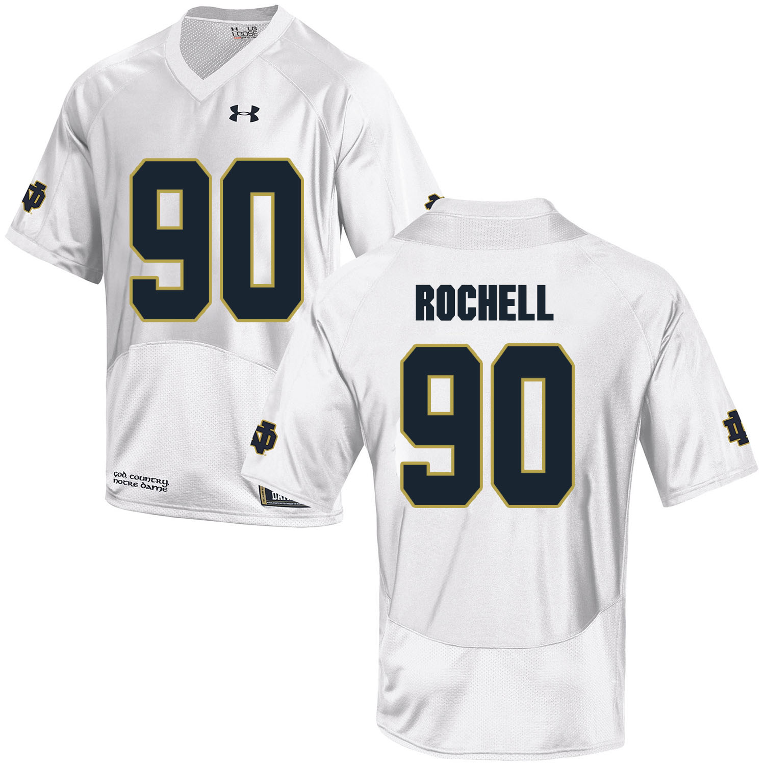 Notre Dame Fighting Irish 90 Isaac Rochell White College Football Jersey Notre Dame Fighting Irish 90 Isaac Rochell White College Football Jersey