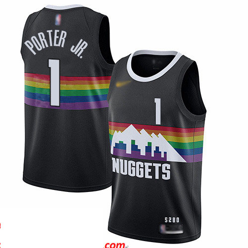 Nuggets #1 Michael Porter Jr. Black Basketball Swingman City Edition 2019 20 Jersey Nuggets #1 Michael Porter Jr. Black Basketball Swingman City Edition 2019 20 Jersey