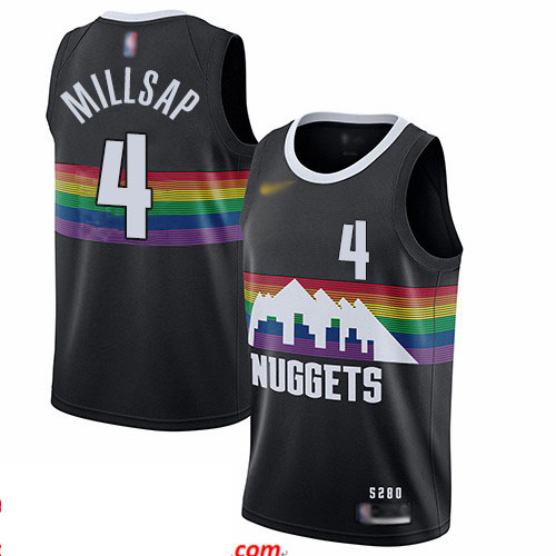 Nuggets #4 Paul Millsap Black Basketball Swingman City Edition 2019 20 Jersey Nuggets #4 Paul Millsap Black Basketball Swingman City Edition 2019 20 Jersey