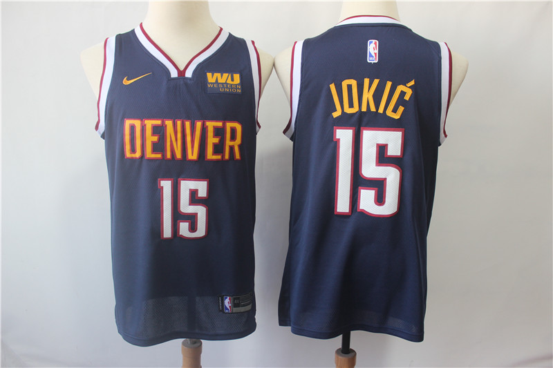 Nuggets 15 Nikola Jokic Navy Nike Swingman Jersey Nuggets 15 Nikola Jokic Navy Nike Swingman Jersey