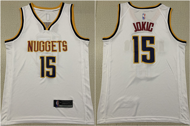 Nuggets 15 Nikola Jokic White Nike Swingman Jersey Nuggets 15 Nikola Jokic White Nike Swingman Jersey