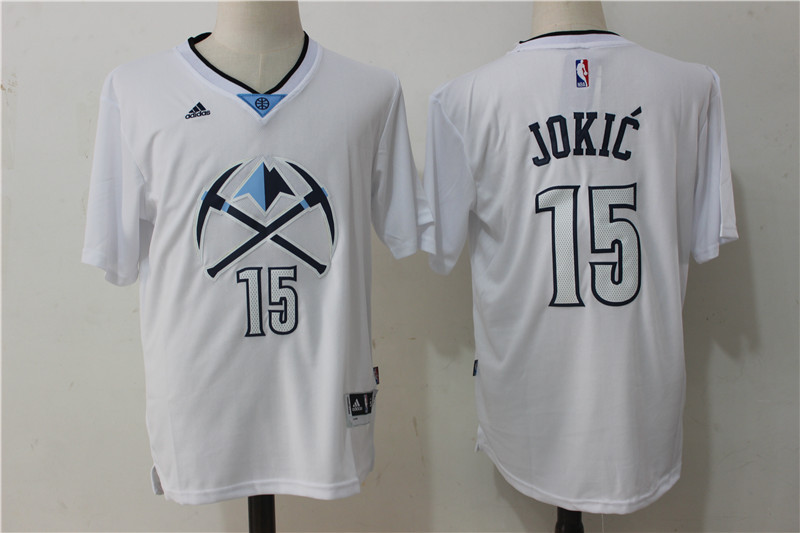 Nuggets 15 Nikola Jokic White Pride Swingman Jersey