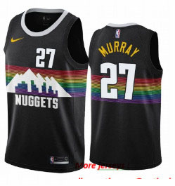Nuggets 27 Jamal Murray Black 2019-20 City Edition Nike Swingman Jersey Nuggets 27 Jamal Murray Black 2019-20 City Edition Nike Swingman Jersey