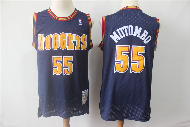 Nuggets 55 Dikembe Mutombo Navy Swingman Jersey Nuggets 55 Dikembe Mutombo Navy Swingman Jersey