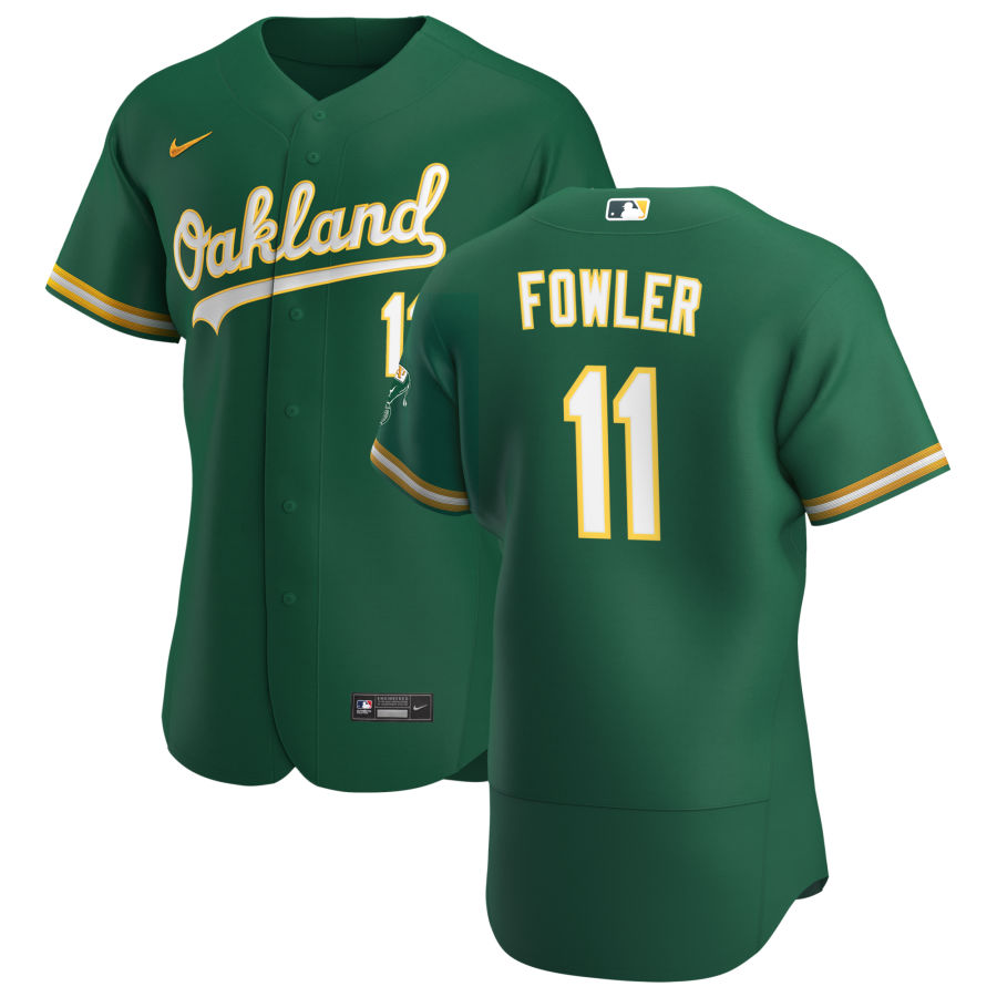 Oakland Athletics #11 Dustin Fowler Men's Nike Kelly Green Alternate 2020 Authentic Player MLB Jersey Oakland Athletics #11 Dustin Fowler Men's Nike Kelly Green Alternate 2020 Authentic Player MLB Jersey