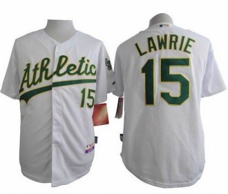 Oakland Athletics #15 Brett Lawrie White Cool Base Stitched Baseball Jersey