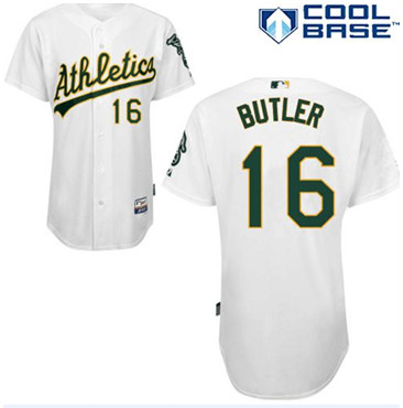 Oakland Athletics #16 Billy Butler White Cool Base Stitched Baseball Jersey