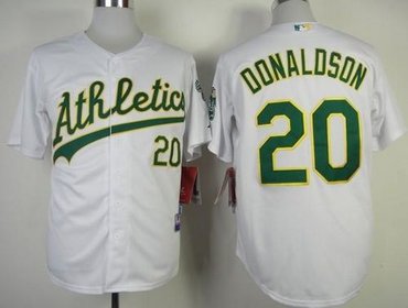 Oakland Athletics #20 Josh Donaldson White Cool Base Baseball Jersey