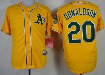 Oakland Athletics #20 Josh Donaldson Yellow Cool Base Baseball Jersey
