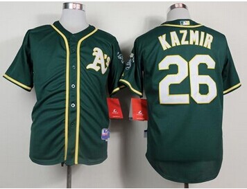 Oakland Athletics #26 Scott Kazmir Green Cool Base Baseball Jersey