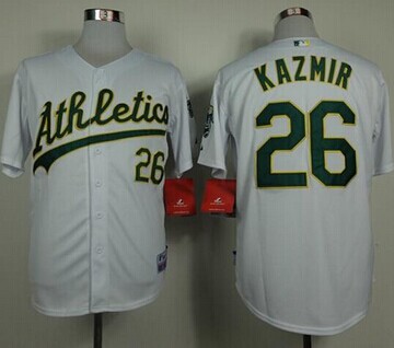 Oakland Athletics #26 Scott Kazmir White Cool Base Stitched Baseball Jersey
