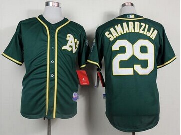 Oakland Athletics #29 Jeff Samardzija Green Cool Base Baseball Jersey