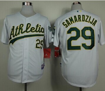 Oakland Athletics #29 Jeff Samardzija White Cool Base Stitched Baseball Jersey