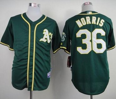Oakland Athletics #36 Derek Norris Green Cool Base Stitched Baseball Jersey